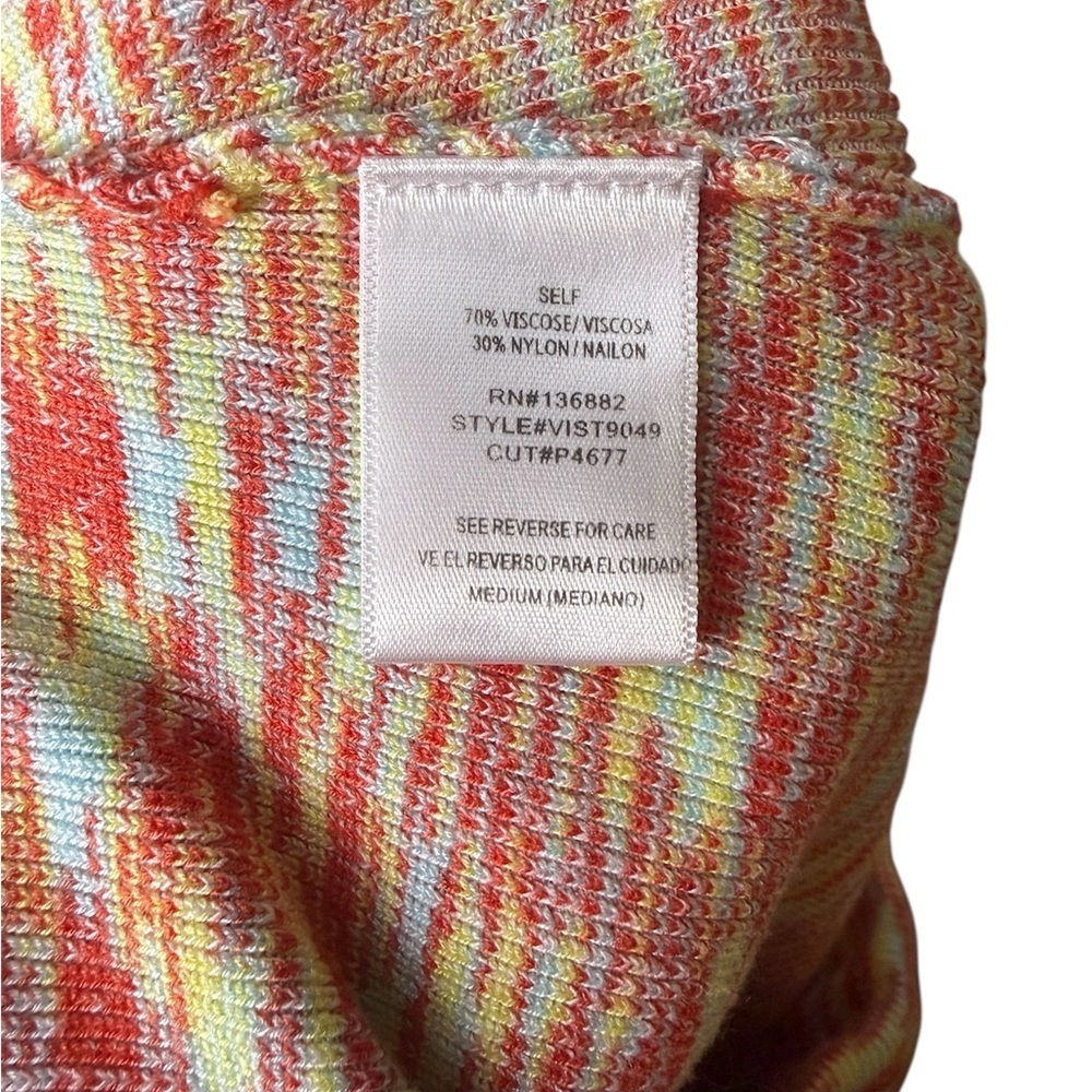 Vestique Vibrant Vintage Pattern Knit Skirt with Slit SZ Medium - Picture 5 of 6
